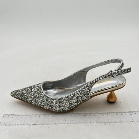 XYD Professional Heels Pumps for Women Closed Pointed Toe Slingback Sandals - Picture 2 of 8